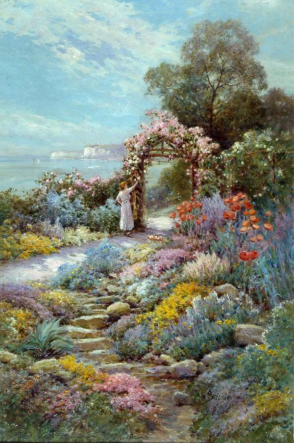 Alfred de Breanski A Rock Garden